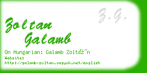 zoltan galamb business card